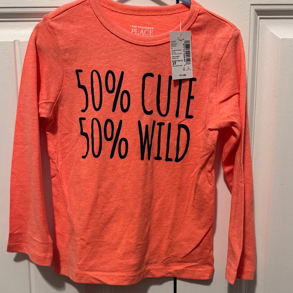 The Children's Place Vibrant Orange Long Sleeve Tee